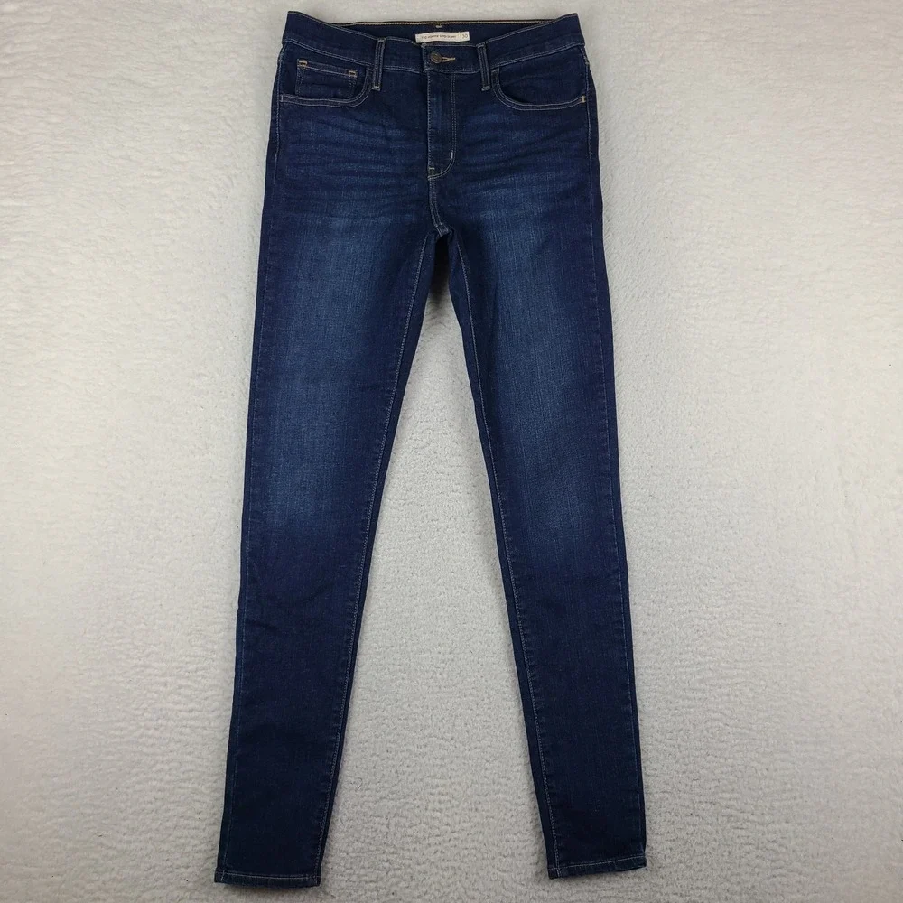 Levi's 720 Jeans Womens 30x32 Blue High Rise Super Skinny Dark Wash Denim
